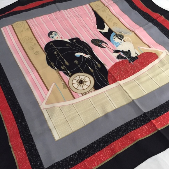 Erte. Scarf “A Night at the Opera” 100/% silk - Picture 2 of 8